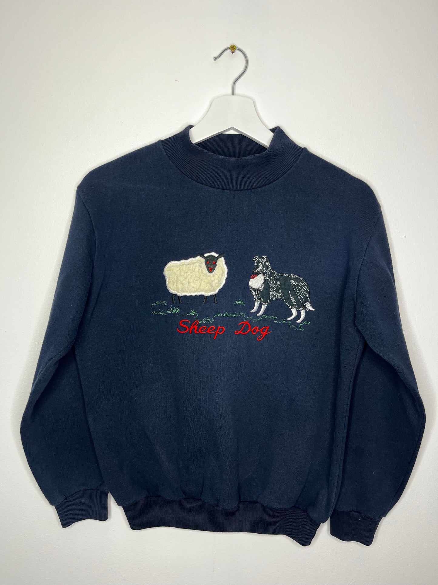 True Vintage Navy Sheep Dog Jumper