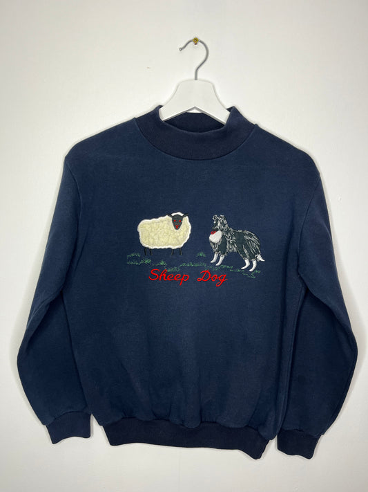 True Vintage Navy Sheep Dog Jumper