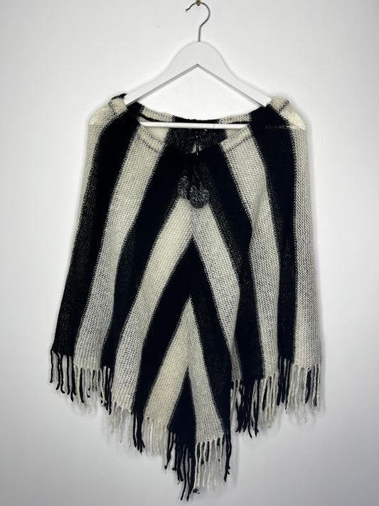 Y2k Monochrome Poncho
