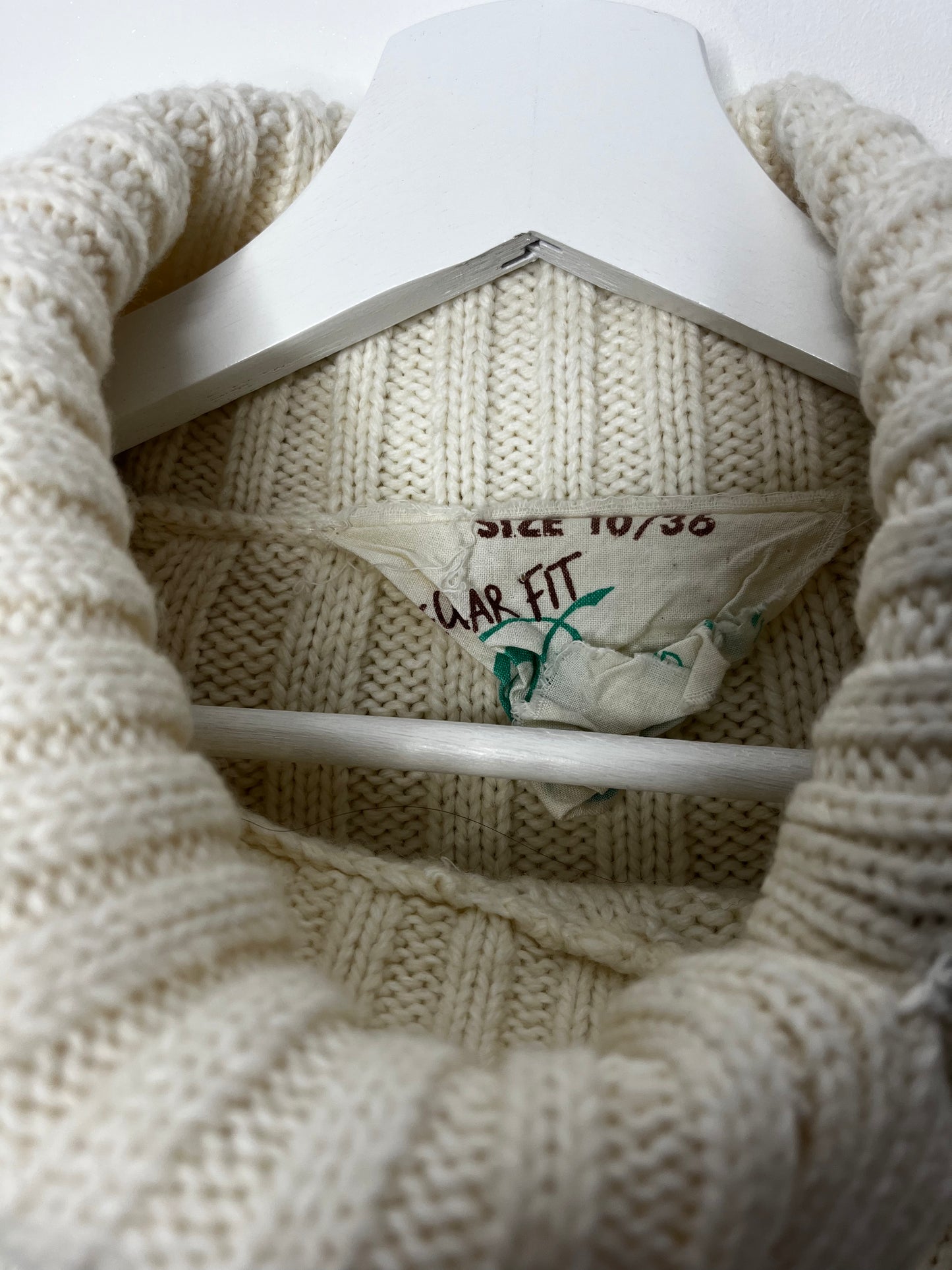 Y2k Cream Large Collar Silver Button Cropped Jumper