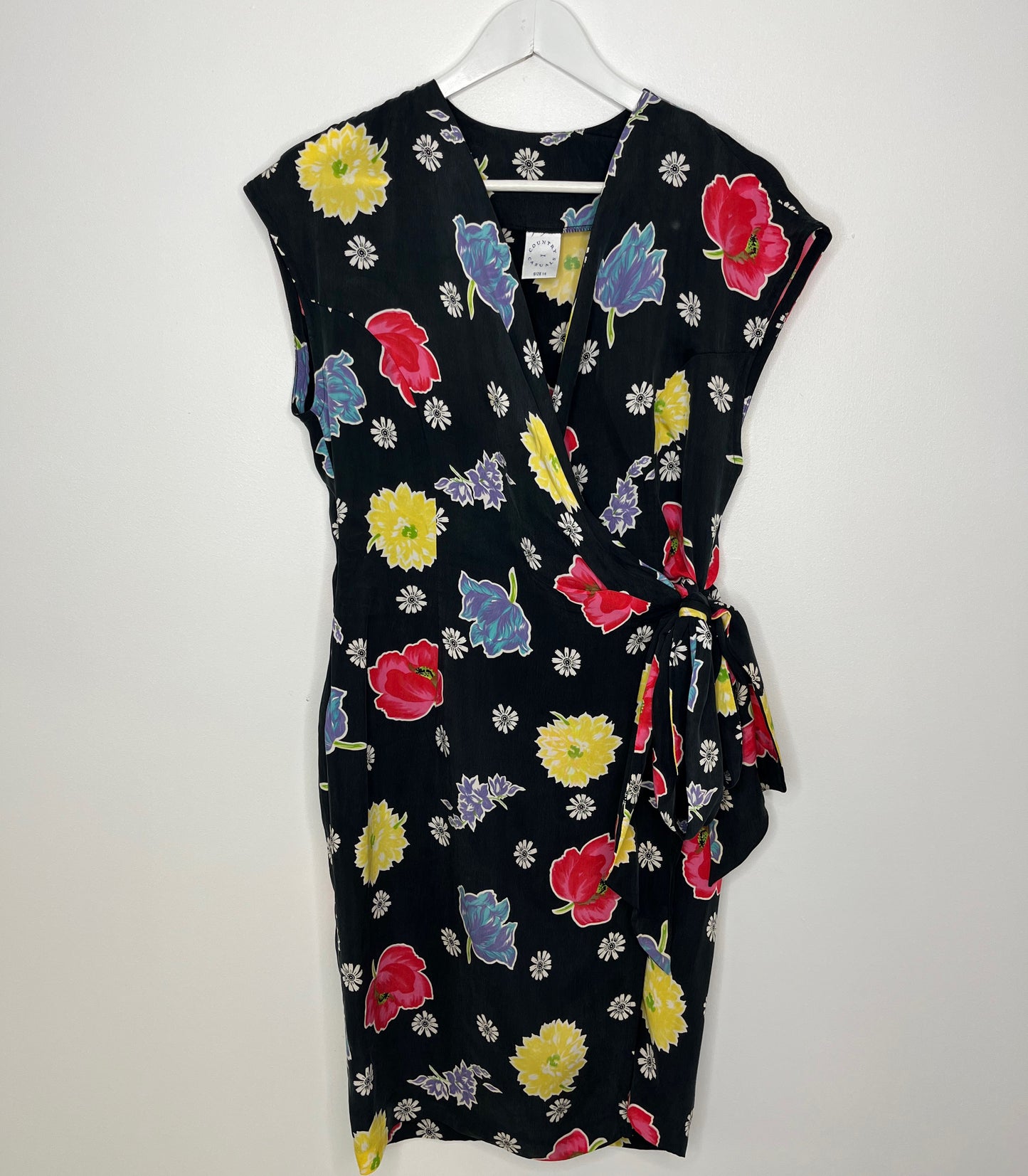 Tie Waist Wrap Floral Dress