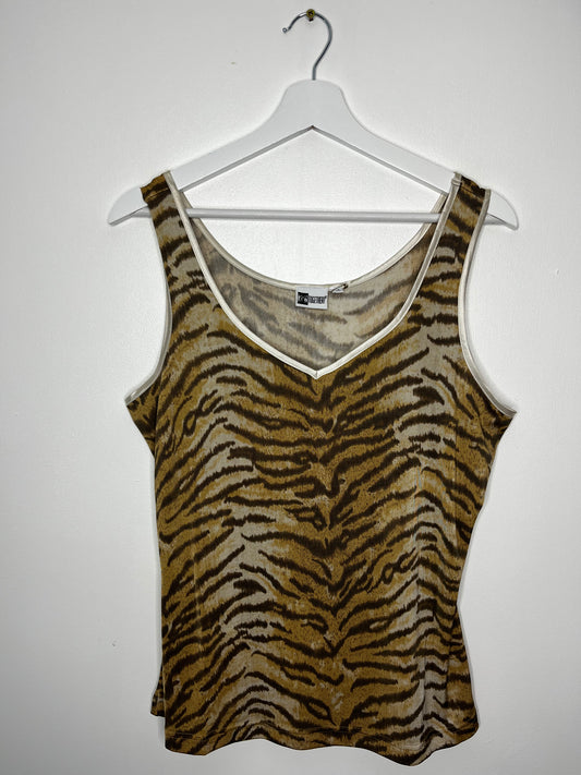 Y2k Animal Print Sleeveless Top