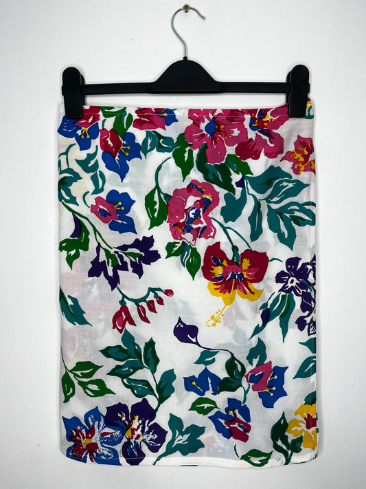 Floral Vintage Wrap Summer Skirt