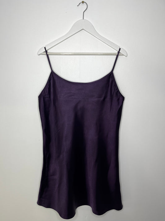 Purple satin Vintage Slip Dress