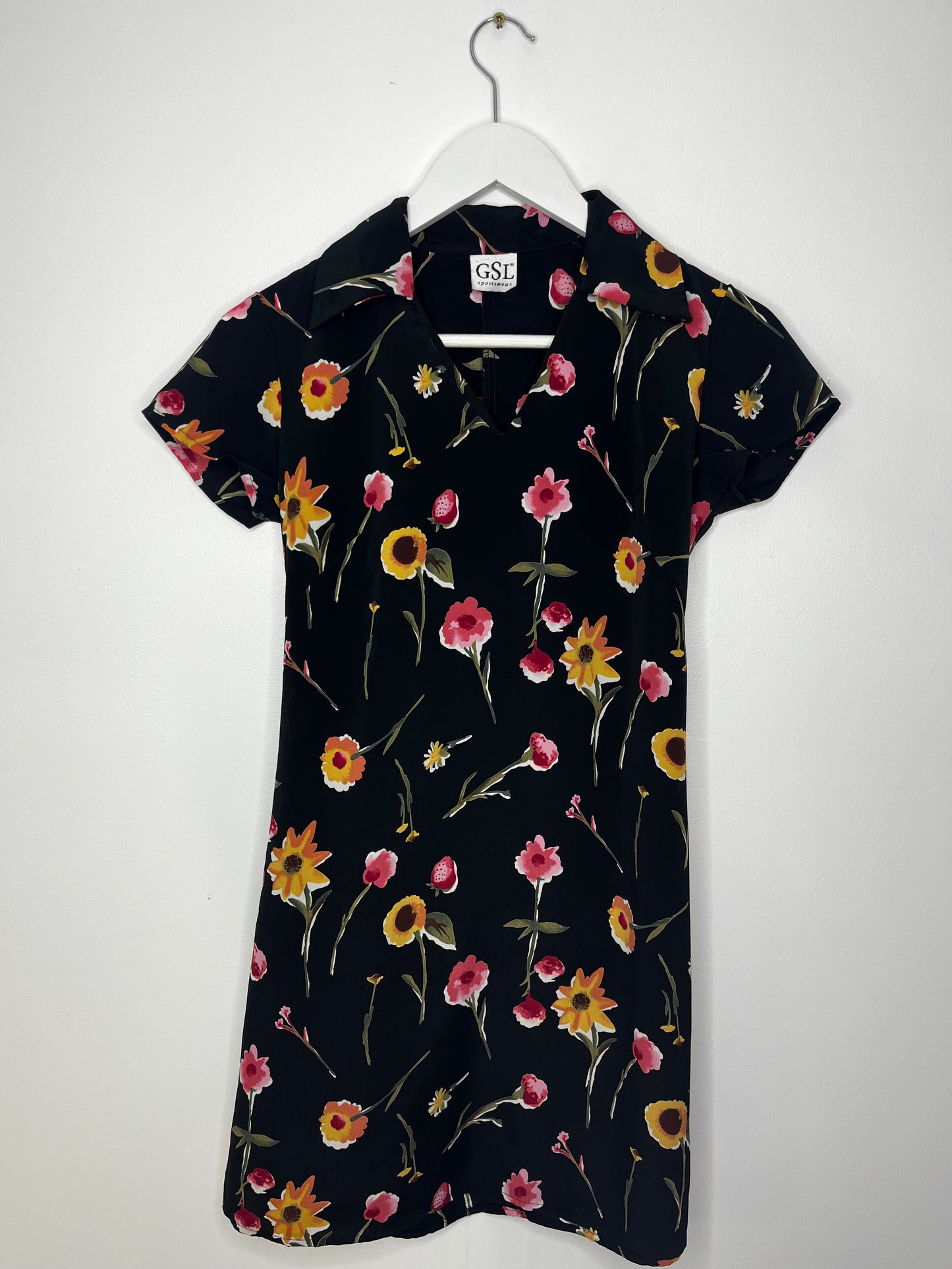 Tie Back Floral Vintage Mini Dress