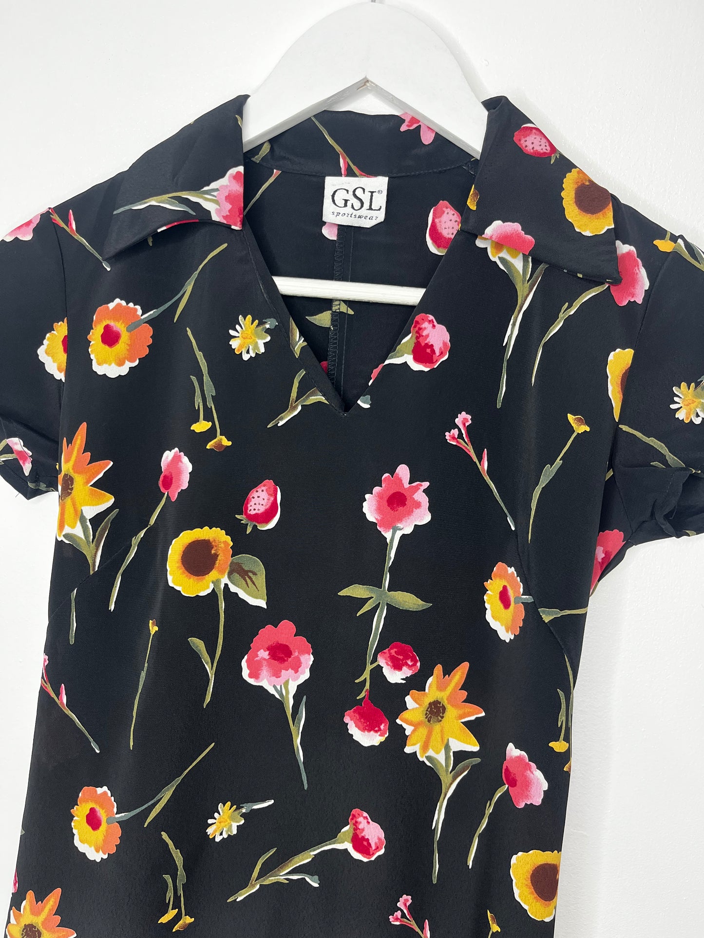 Tie Back Floral Vintage Mini Dress