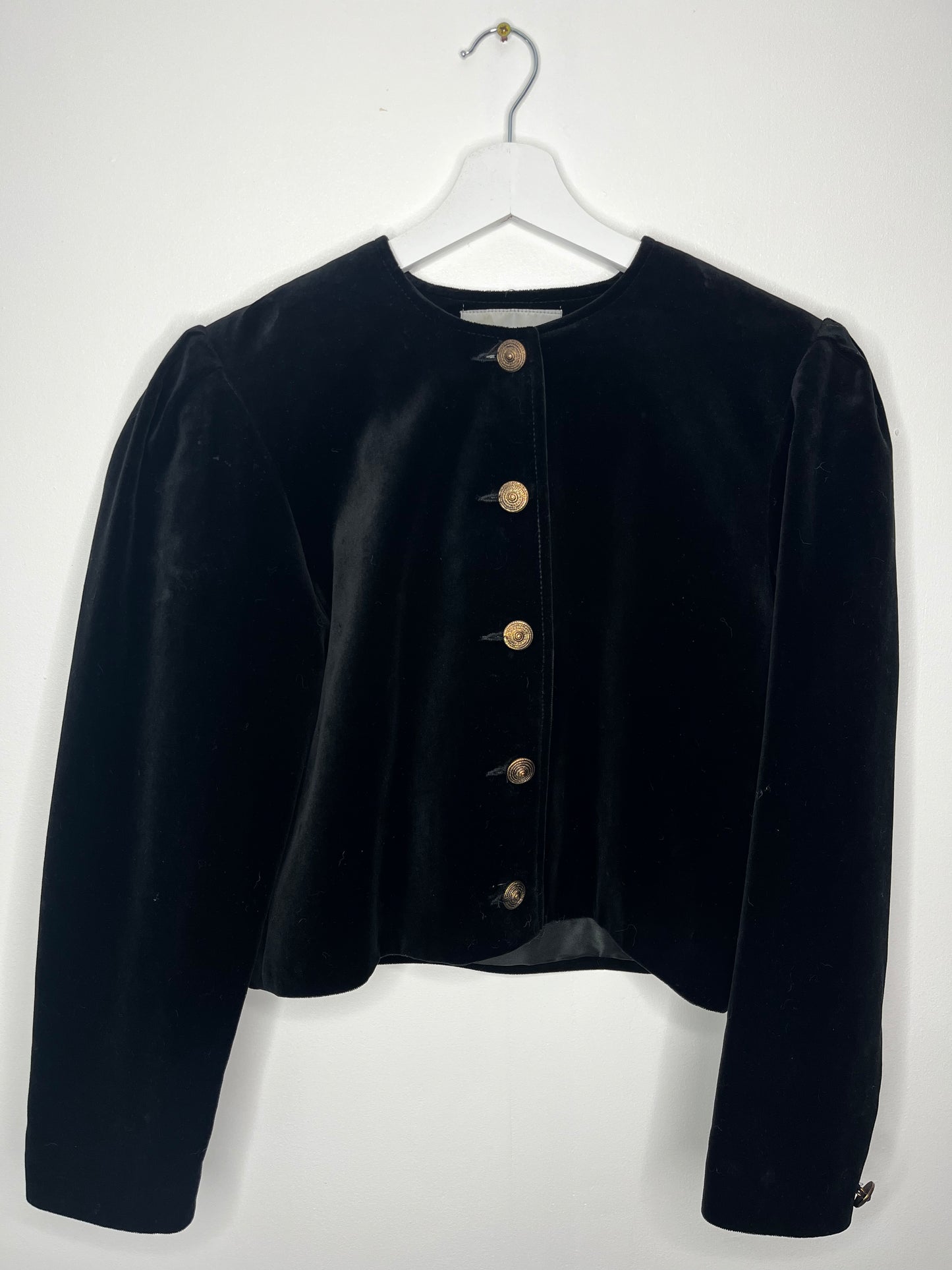 True Vintage Black Velvet Short Jacket