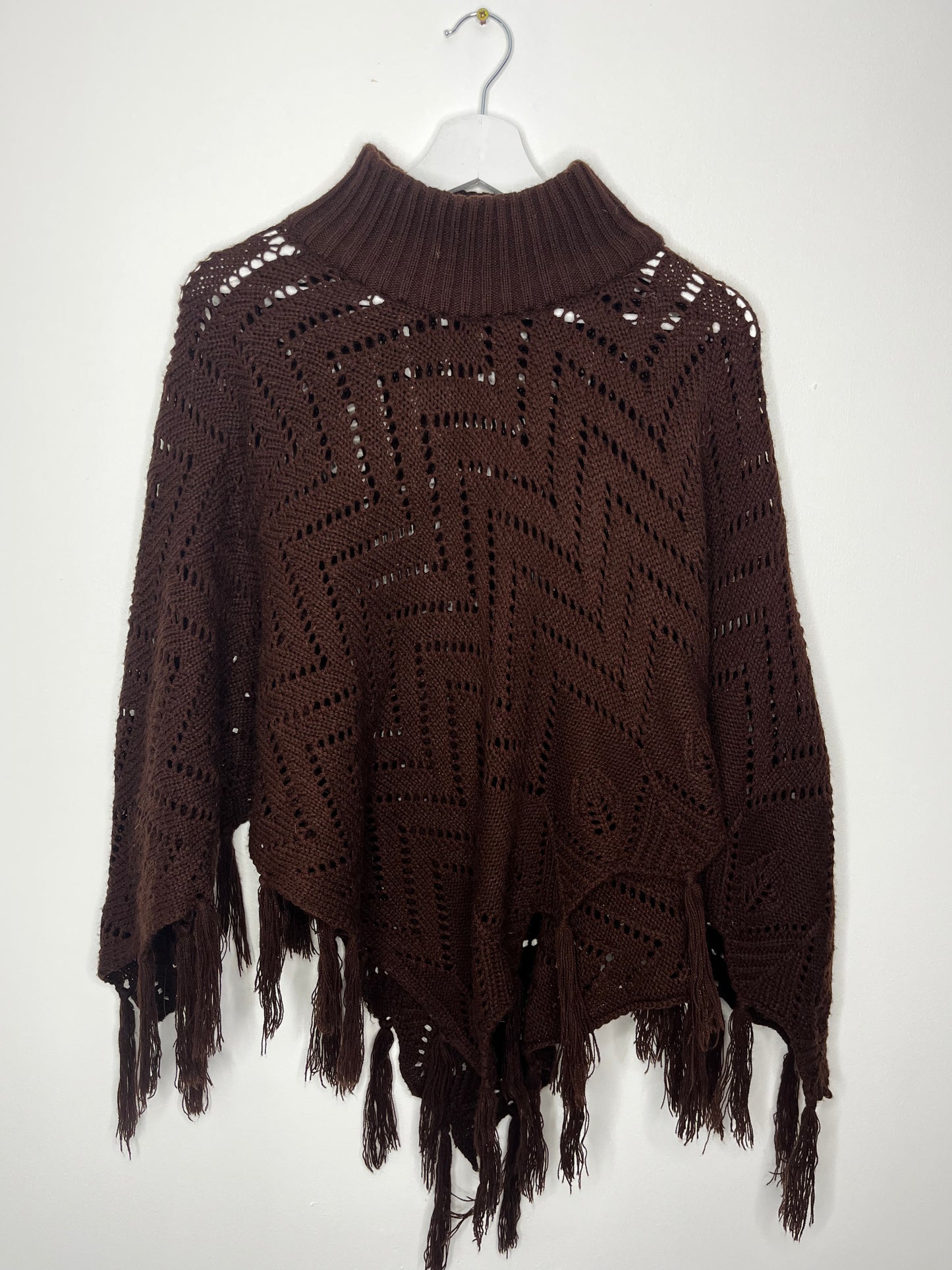 Y2k Brown Poncho