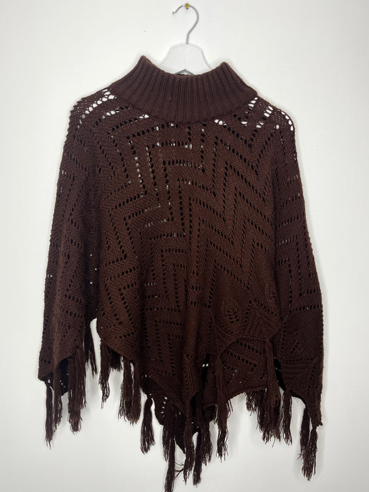 Y2k Brown Poncho