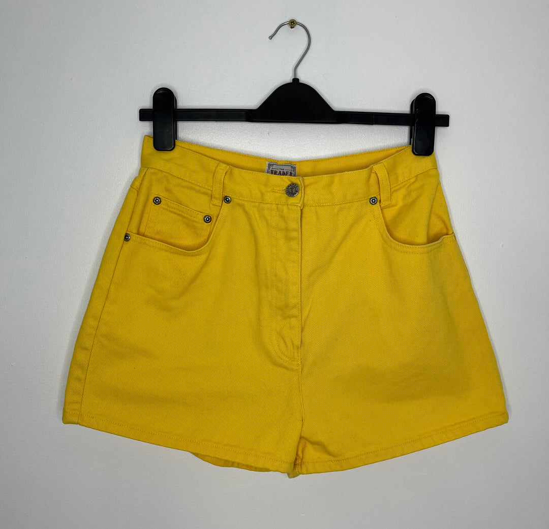 Highwaisted Yellow Denim Shorts