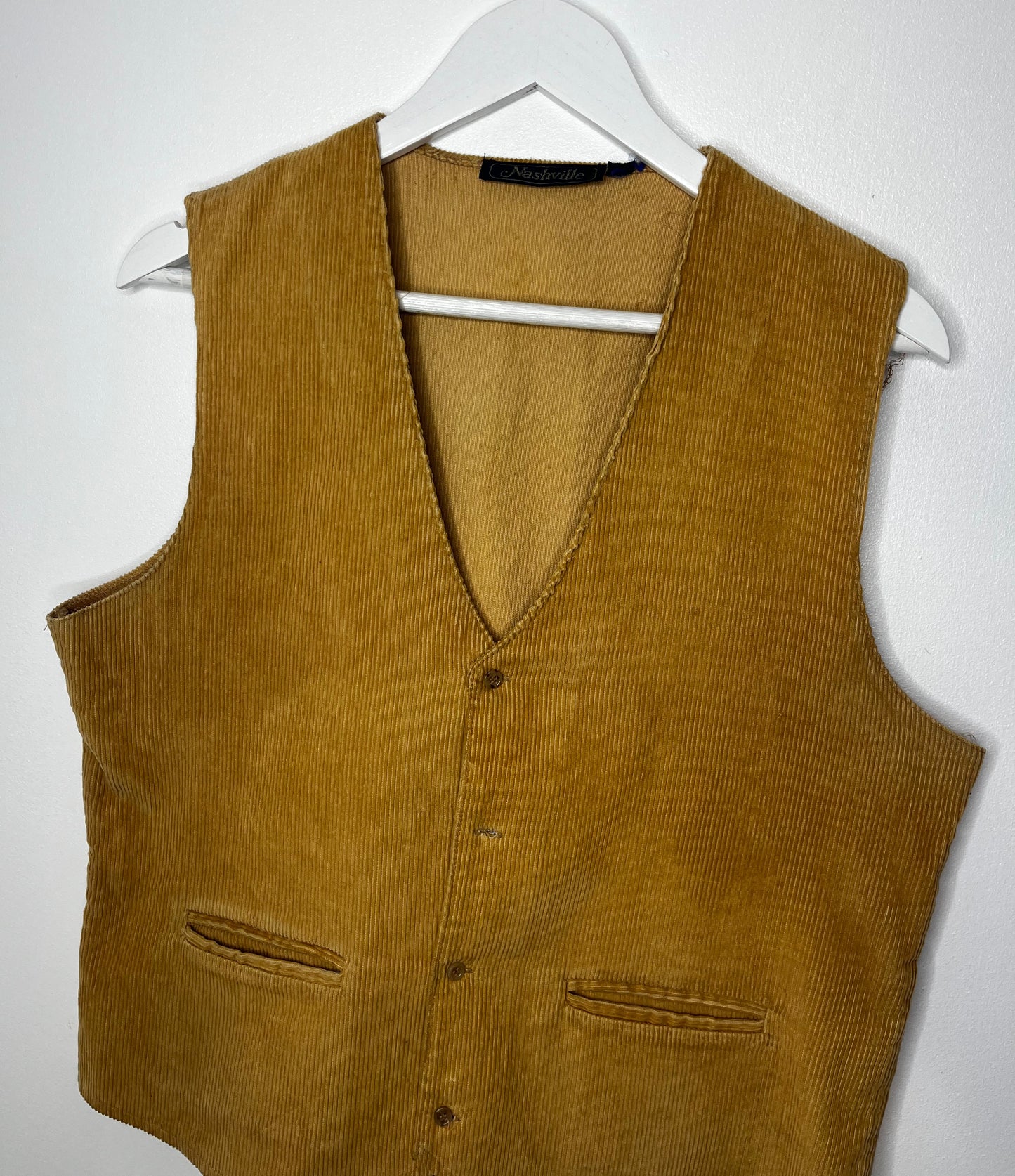 Camel Cord Waistcoat