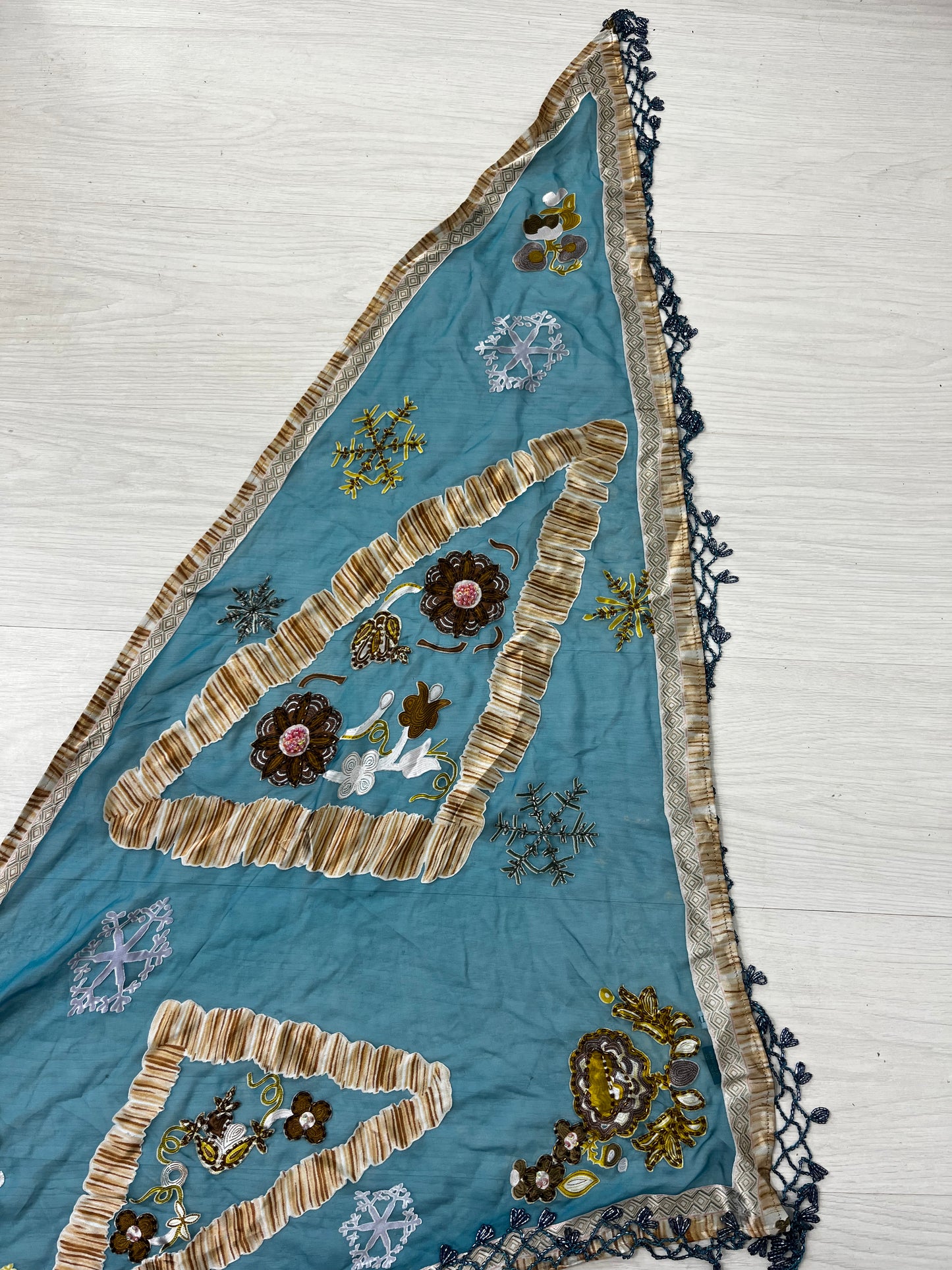 Part Silk Vintage Beaded Top Accessory