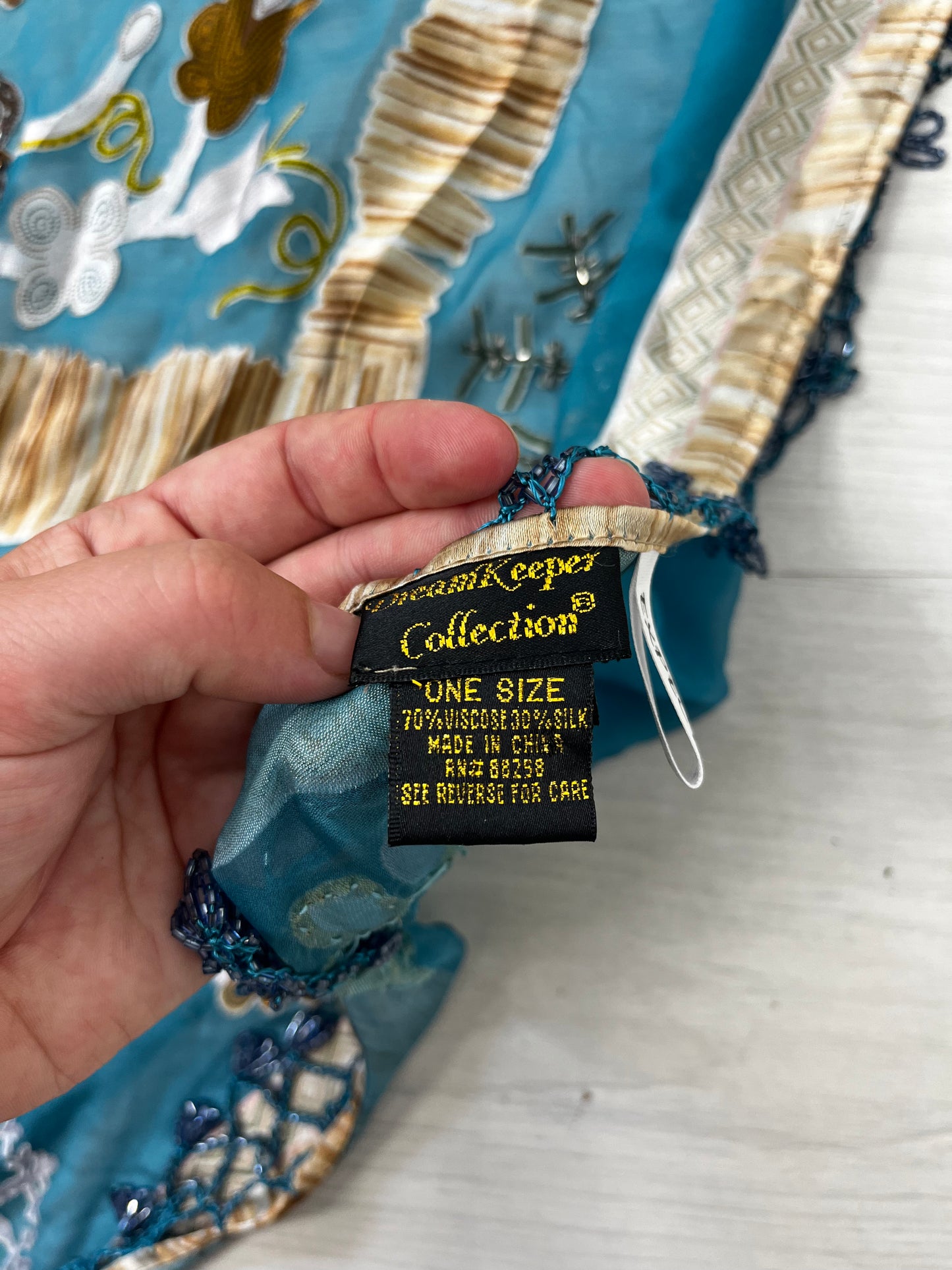 Part Silk Vintage Beaded Top Accessory