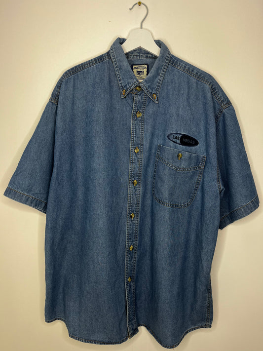 Short Sleeve Las Vegas Vintage Denim Shirt
