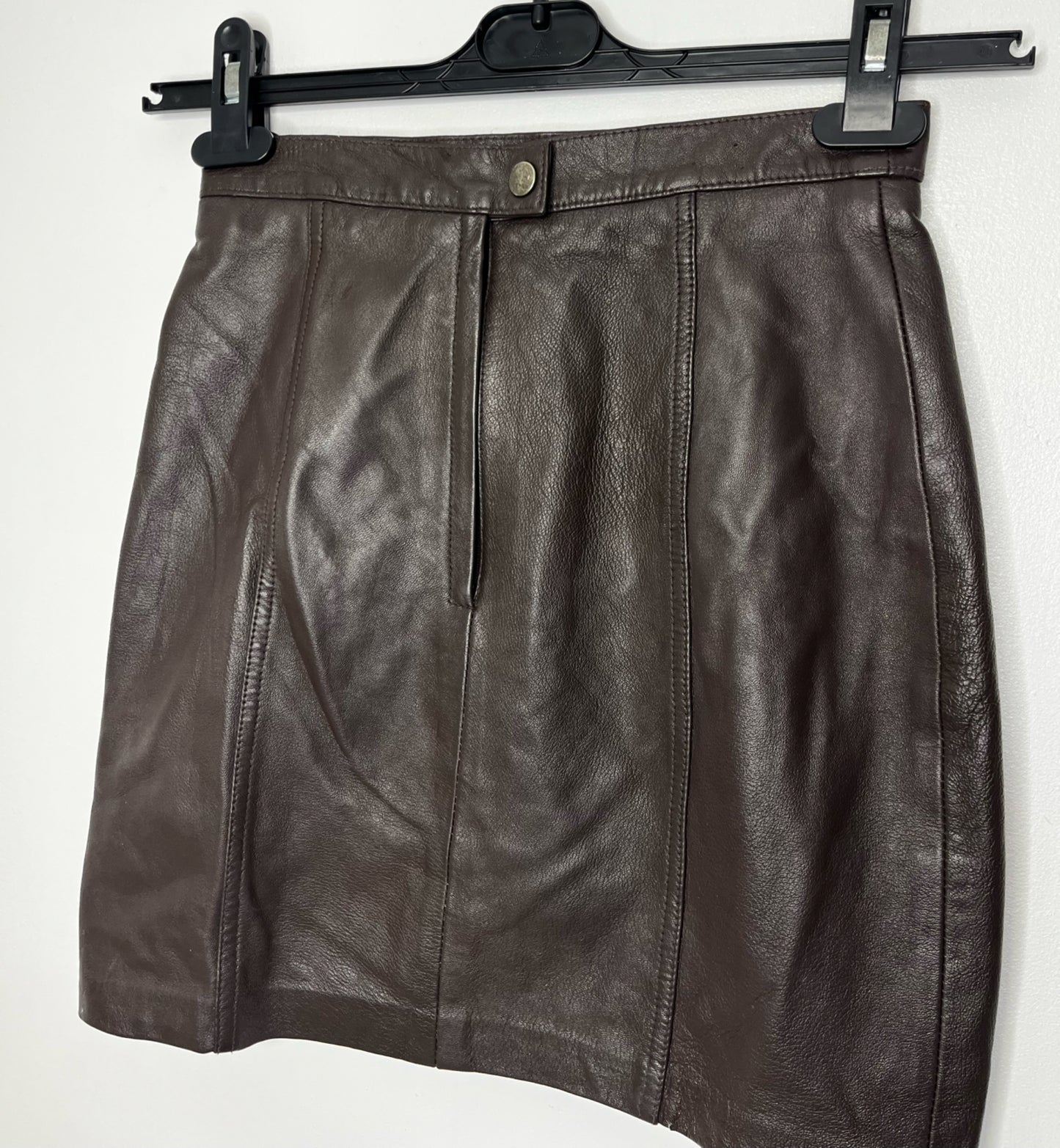 Brown Leather Vintage Skirt