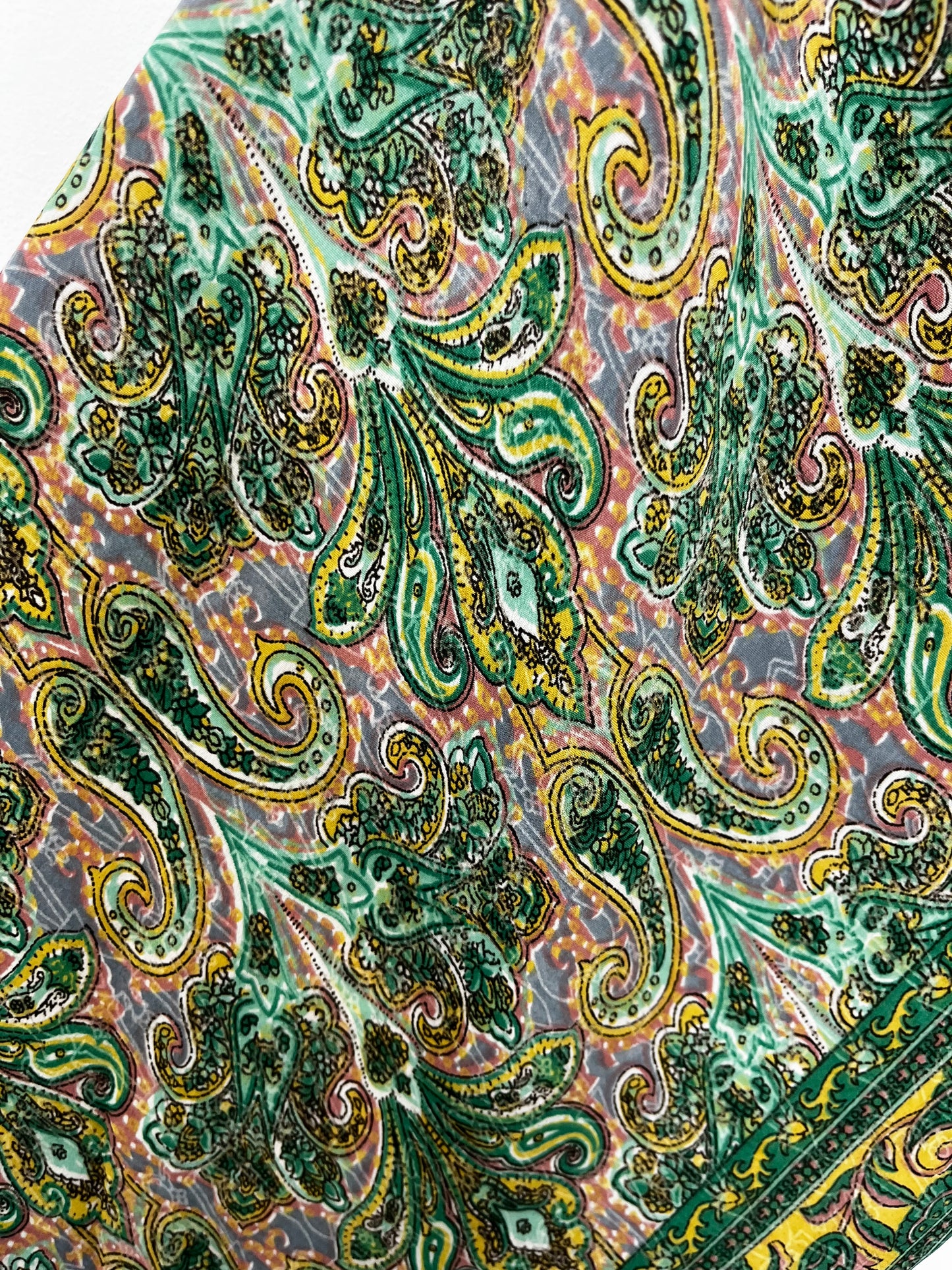Pure Silk Green Paisley Robe