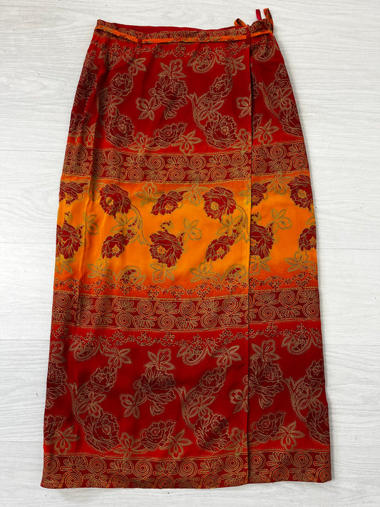 Highwaisted Sunset Vintage Wrap Skirt