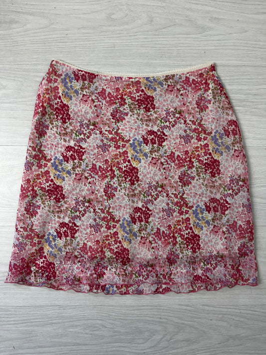 UCOB Pink Floral Y2k Skirt