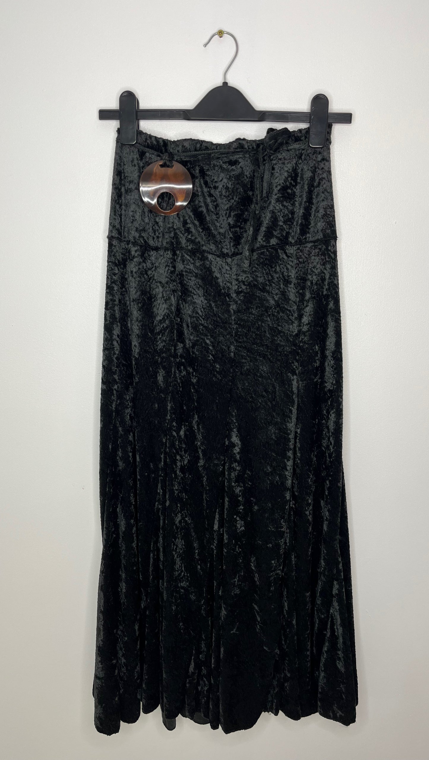 Crushed Velvet Maxi Skirt