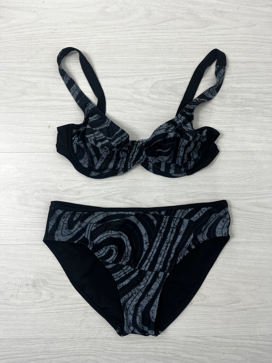 Grey & Black Vintage 90s Bikini
