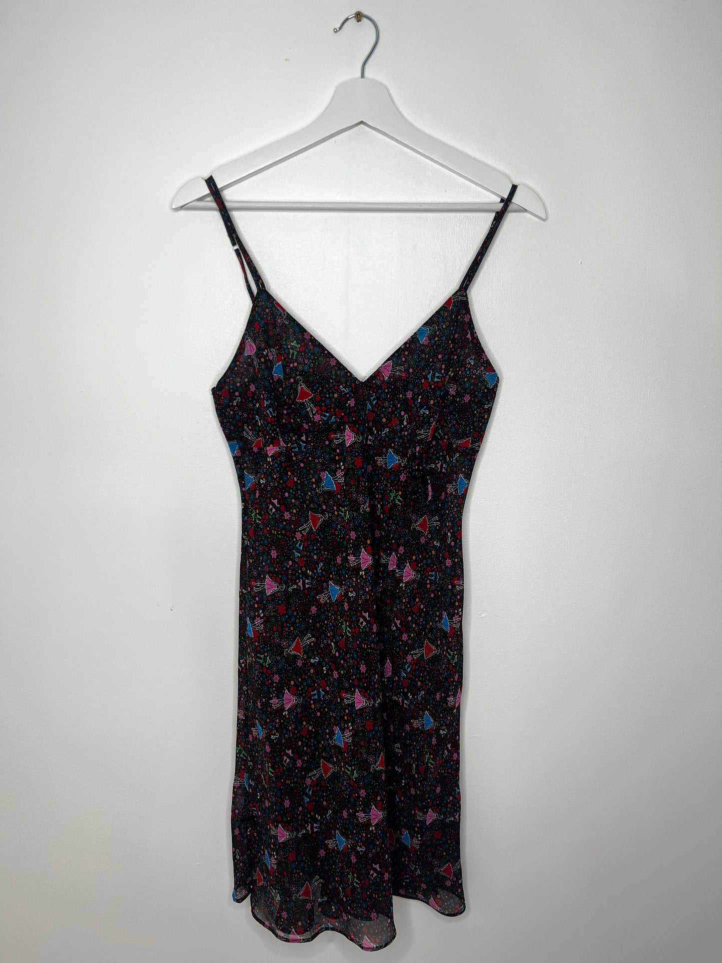 Semi Sheer Wrap Front Slip Dress