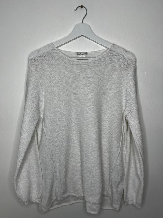 Pure Cotton White Vintage Light Jumper