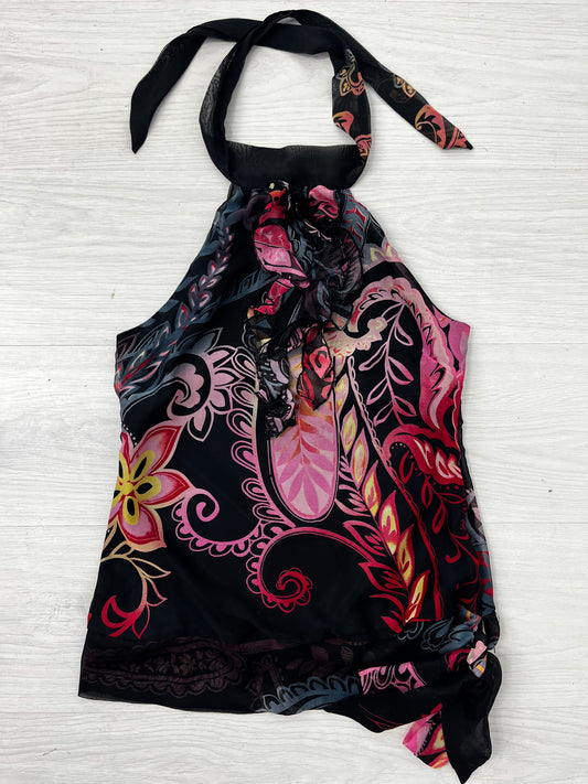 Y2k Black HalterNeck Top