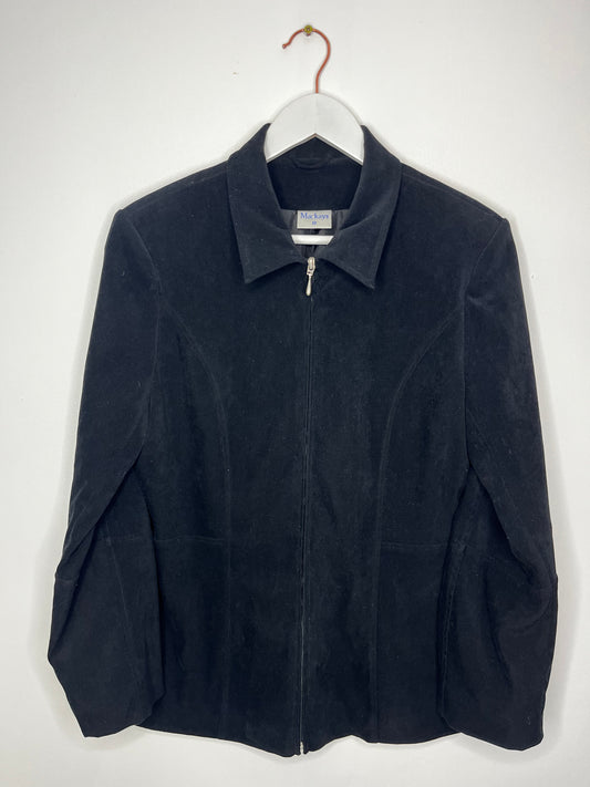 Black Casual Every Day Vintage Zip Jacket