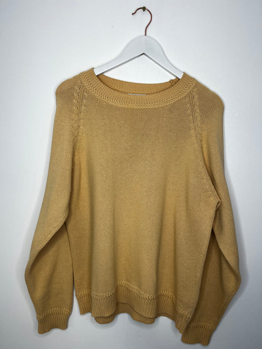 Butter Yellow Casual Knit Vintage Jumper