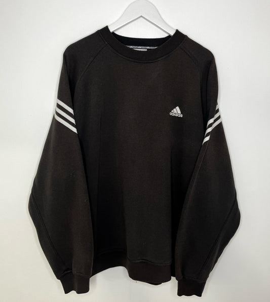Brown Vintage Adidas Crew Neck Jumper