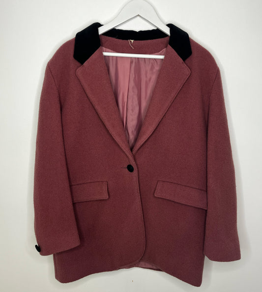 Dusky Pink Wool Coat