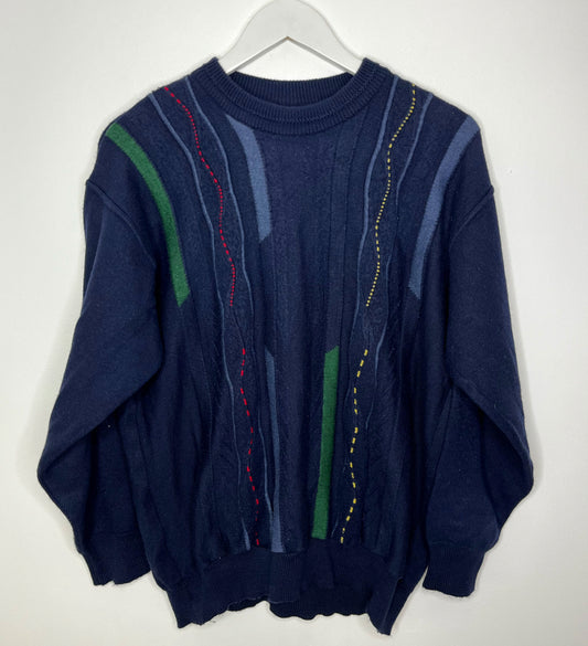 Detailed Navy Jumper