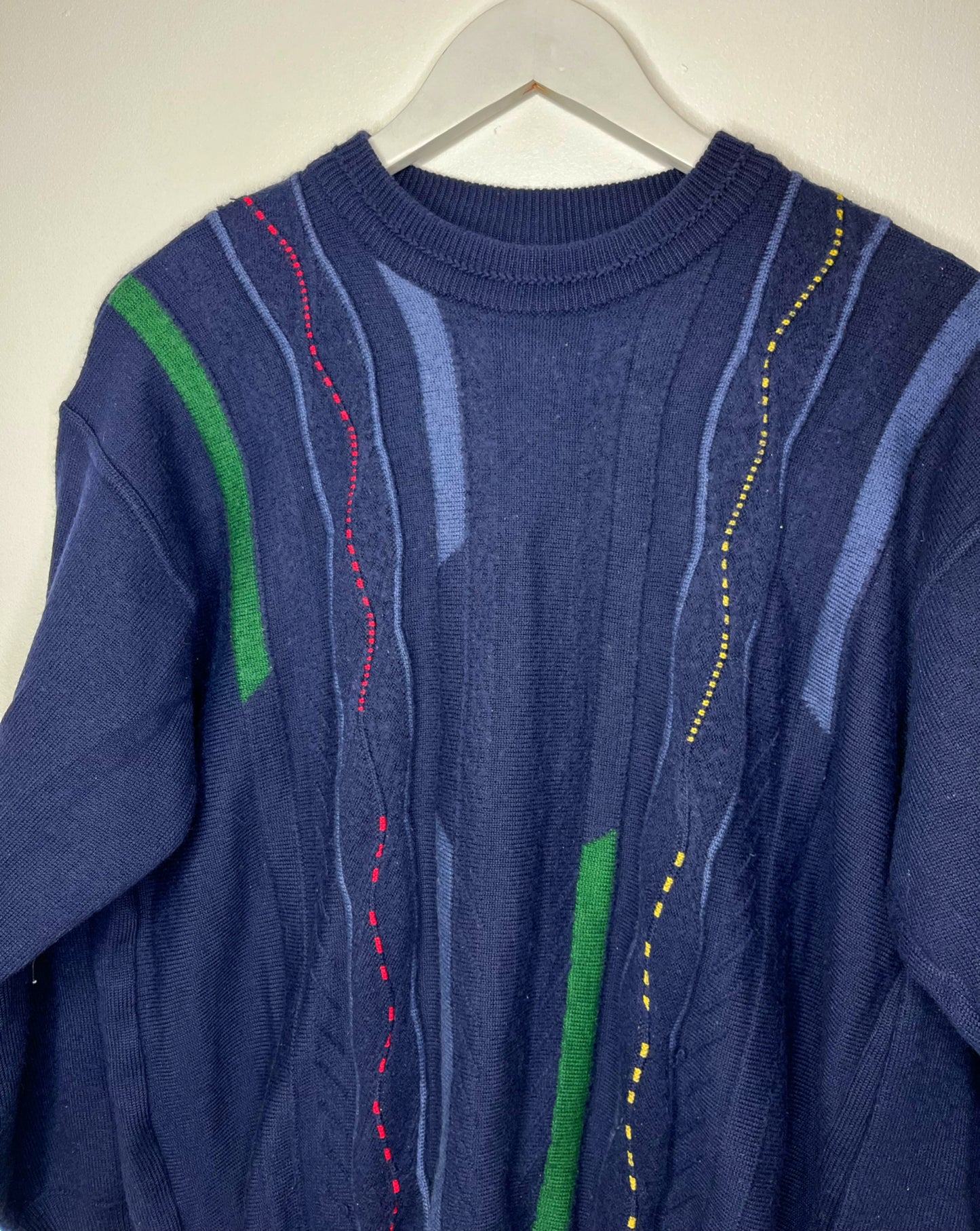 Detailed Navy Jumper