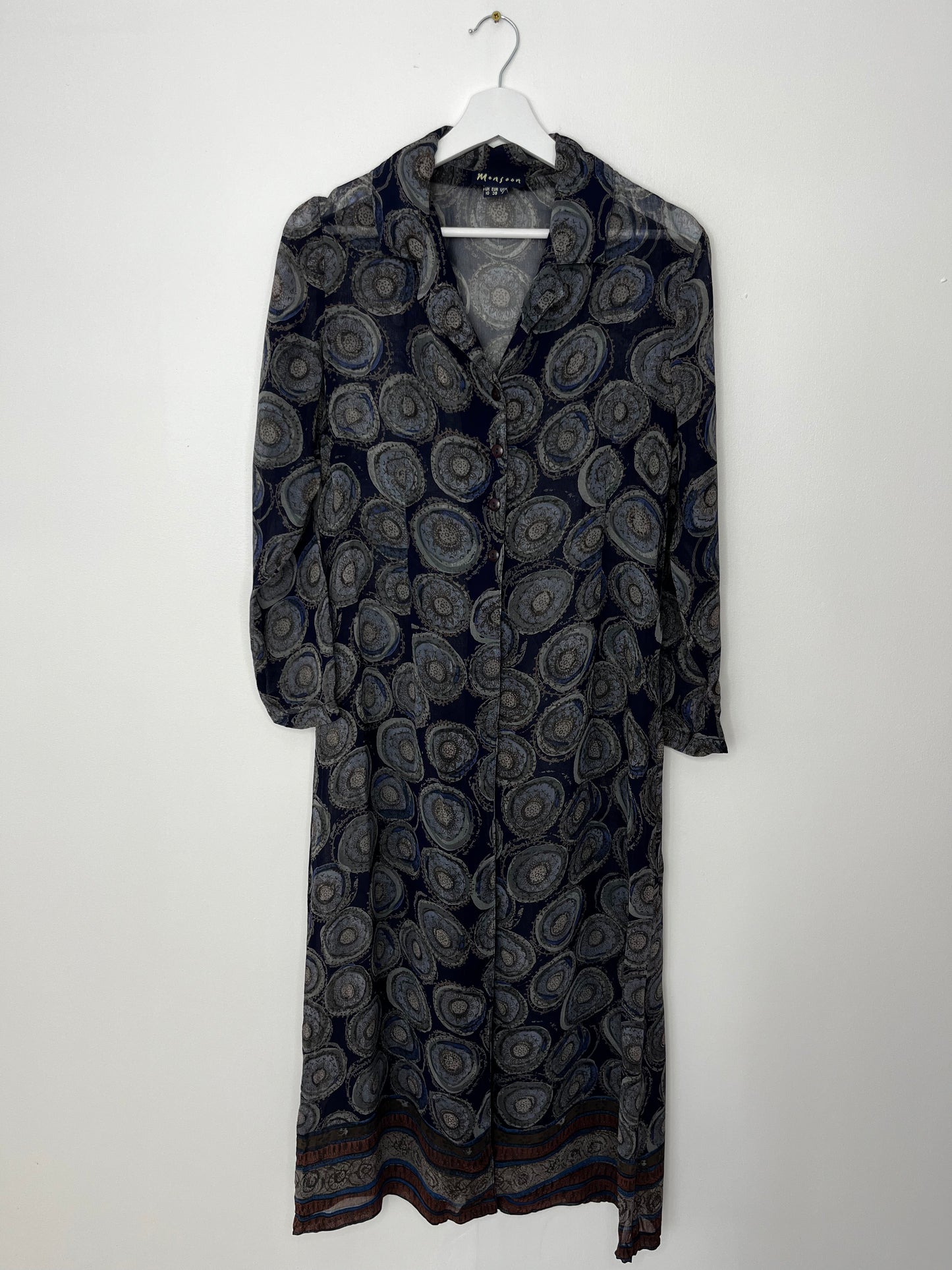 True Vintage Semi Sheer Long Blouse Kimono