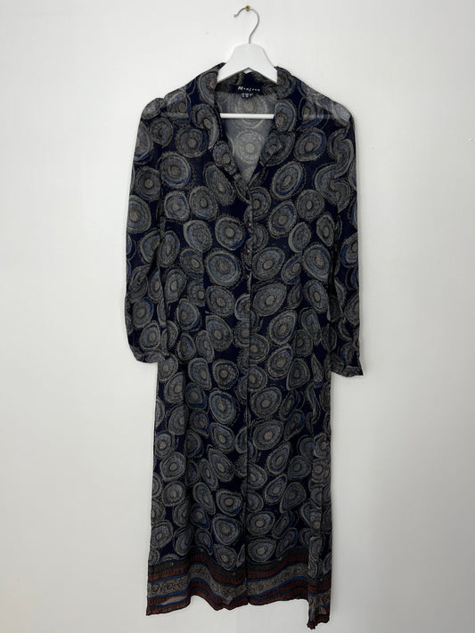 True Vintage Semi Sheer Long Blouse Kimono