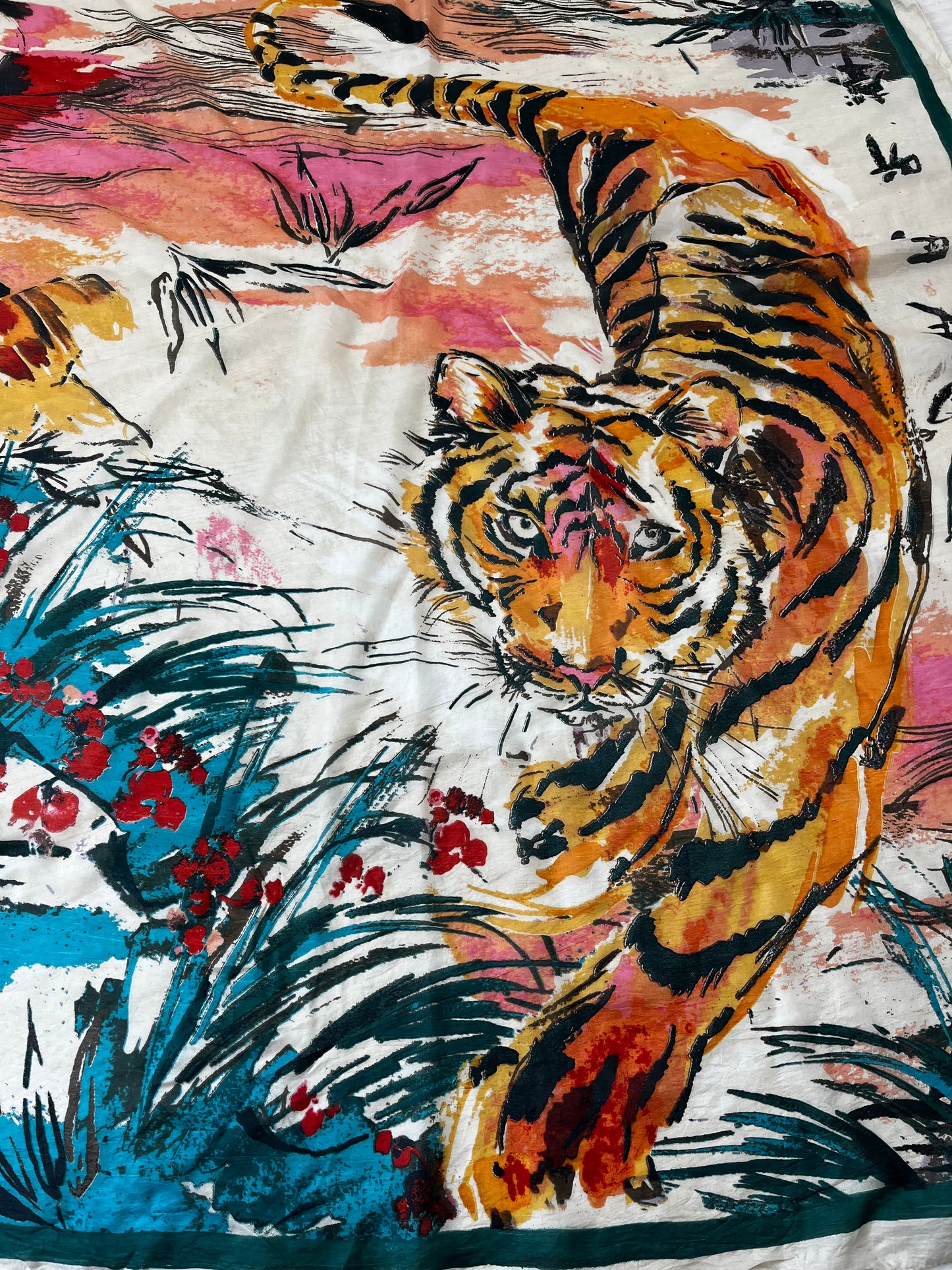 True Vintage Tiger Scarf Shawl