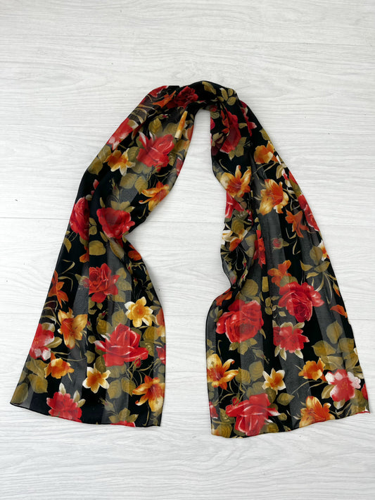 Autumnal Floral Italian Scarf