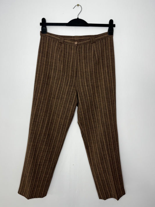 Highwaisted Brown Casual Vintage Trousers