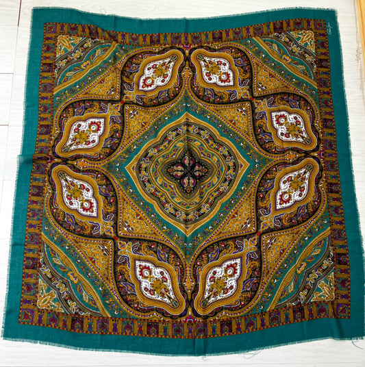 Purple & Green Autumnal Scarf Shawl