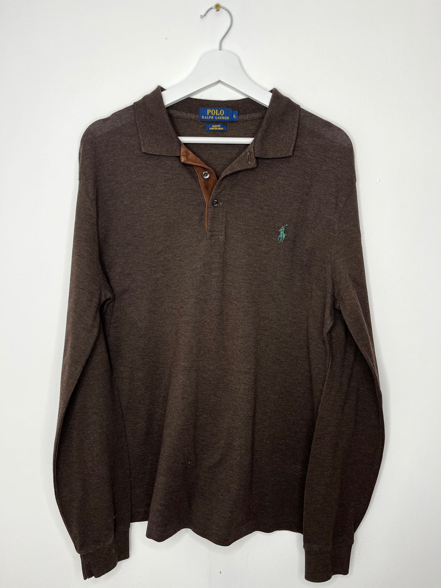 Long Sleeve Brown Ralph Lauren Polo