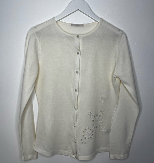 Pearl Button Ivory Cardigan