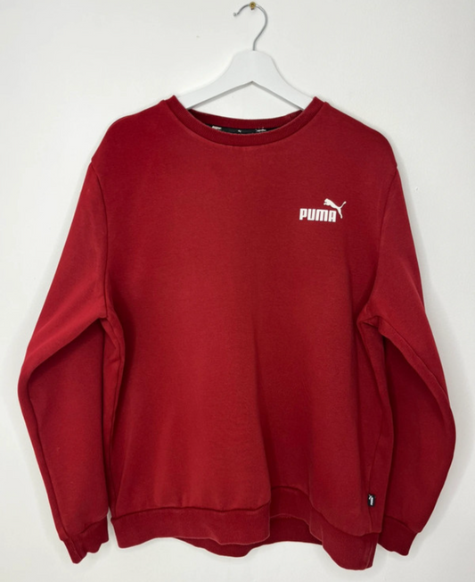 Burgundy vintage Puma Crew neck jumper