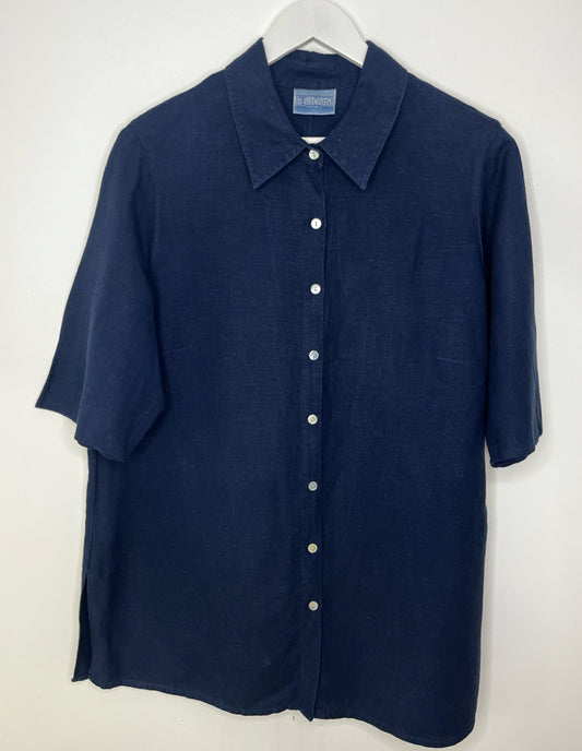Navy Linen Shirt