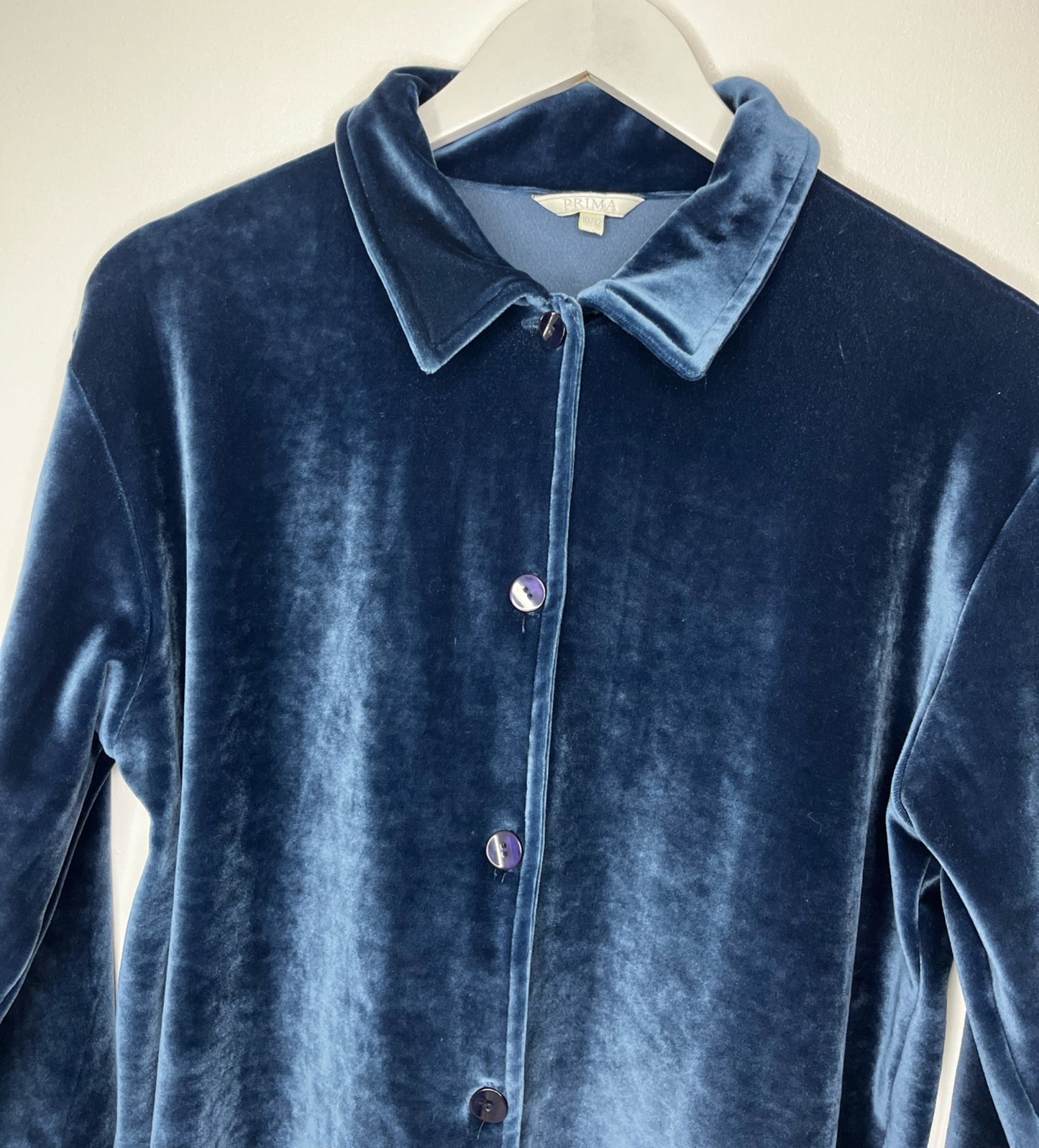 Midnight Blue Velvet Shirt