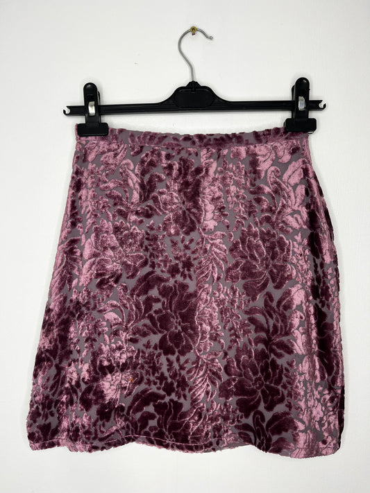 Pink Vintage Velvet Skirt