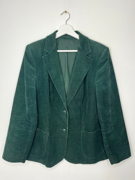 Bottle Green Cord Vintage Blazer Jacket