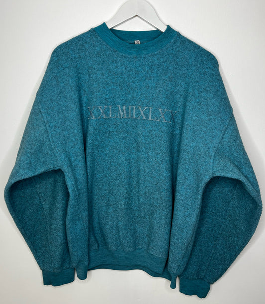 Fleece Turquoise Crewneck Jumper