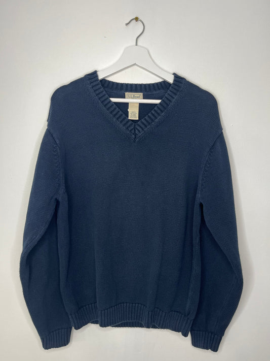 L.L.Bean Navy Vintage Cotton Jumper