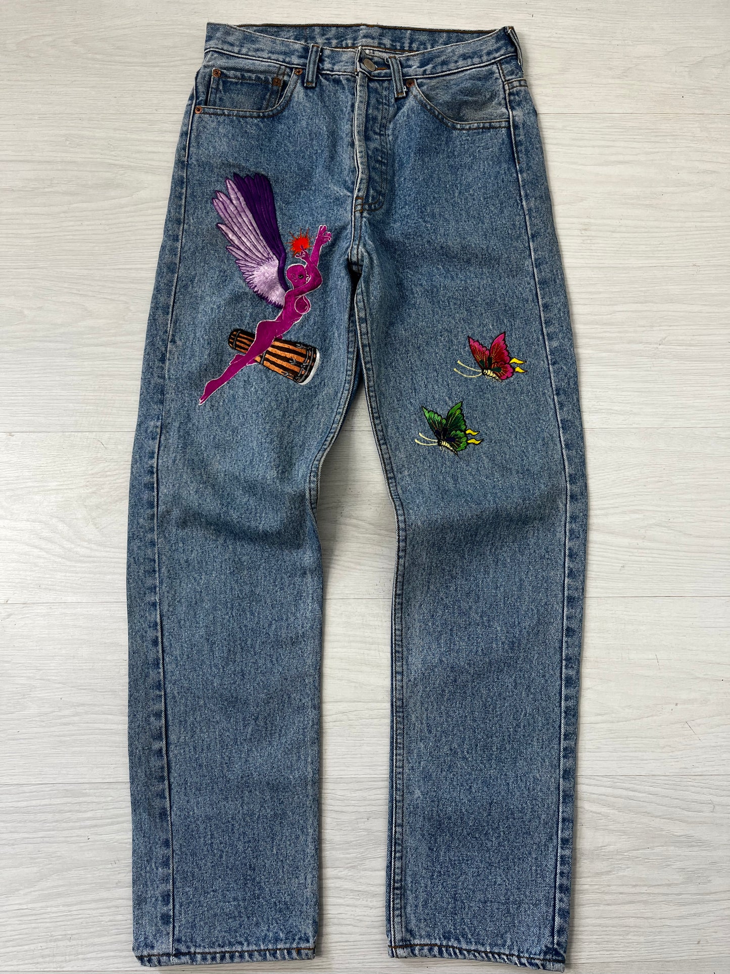 Rare Embroidery Highwaisted Levi Jeans