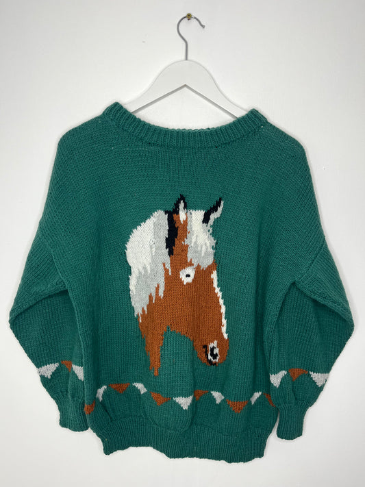 Hand Knit Vintage Horse Jumper